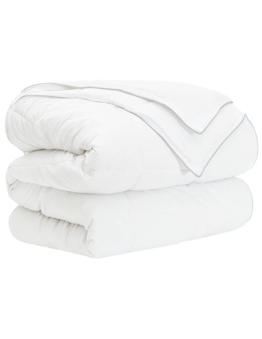 Set di Piumoni 3 pz 135 x 220 cm Tutte le stagioni Bambù Bianco