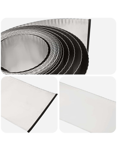 Bordura per Prato 20 m x 30 cm Acciaio zincato Argento