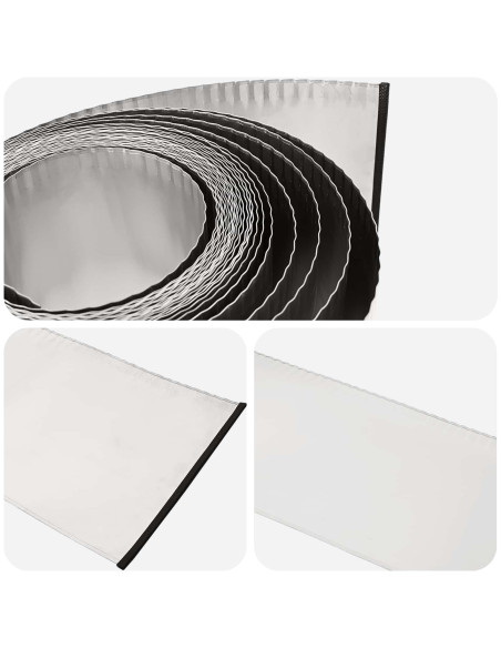Bordura per Prato 20 m x 30 cm Acciaio zincato Argento