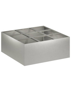 Vaso da giardino Argento 100 x 100 x 40 cm Acciaio Inox 2
