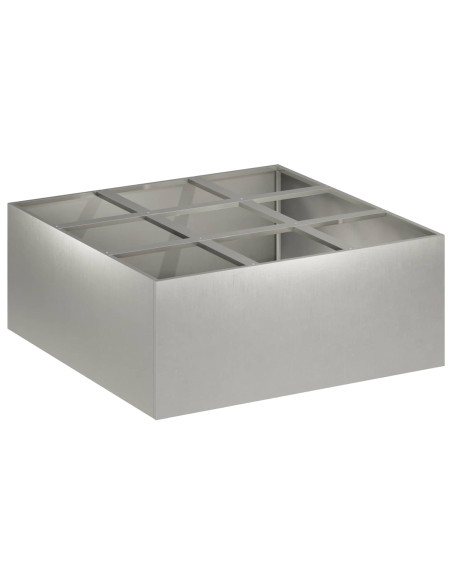 Vaso da giardino Argento 100 x 100 x 40 cm Acciaio Inox
