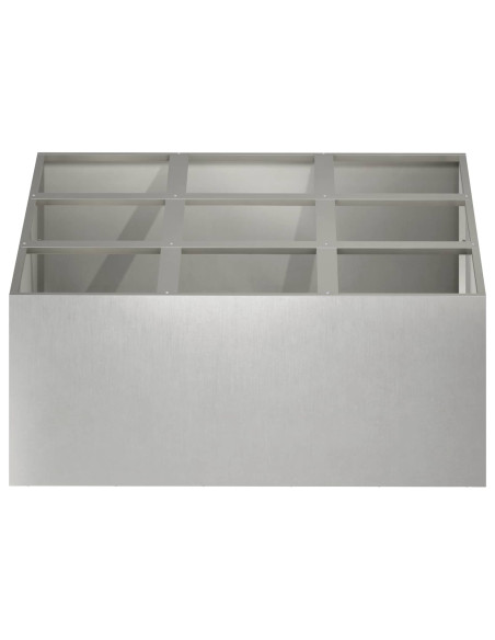 Vaso da giardino Argento 100 x 100 x 40 cm Acciaio Inox