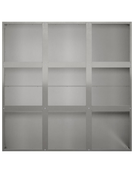 Vaso da giardino Argento 100 x 100 x 40 cm Acciaio Inox