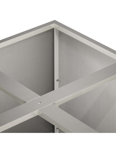 Vaso da giardino Argento 100 x 100 x 40 cm Acciaio Inox