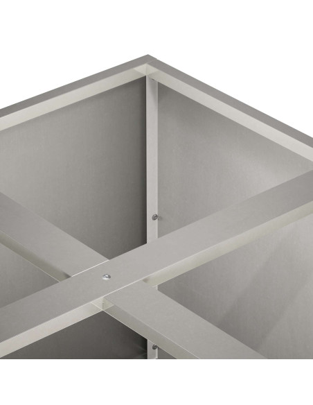 Vaso da giardino Argento 100 x 100 x 40 cm Acciaio Inox