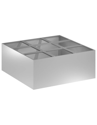 Vaso da giardino Argento 100 x 100 x 40 cm Acciaio zincato