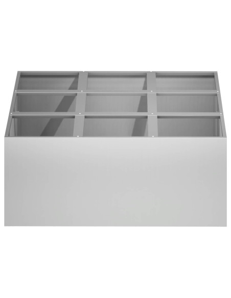 Vaso da giardino Argento 100 x 100 x 40 cm Acciaio zincato