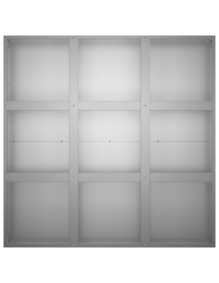 Vaso da giardino Argento 100 x 100 x 40 cm Acciaio zincato