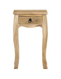 Comodino 28x28x46 cm in Legno Massello di Mango