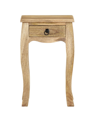 Comodino 28x28x46 cm in Legno Massello di Mango