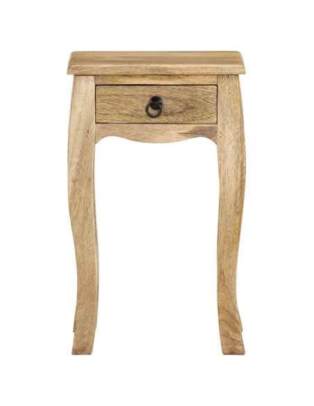 Comodino 28x28x46 cm in Legno Massello di Mango