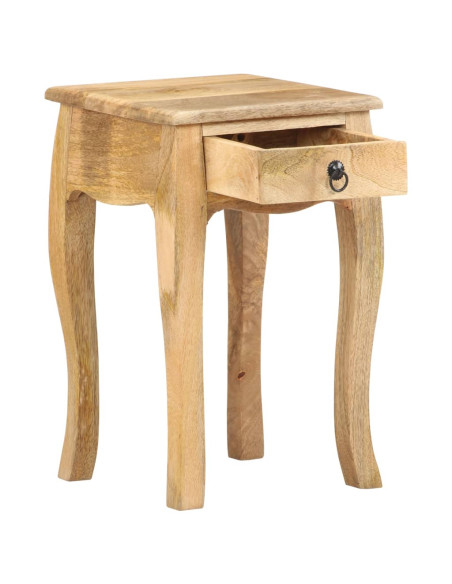 Comodino 28x28x46 cm in Legno Massello di Mango
