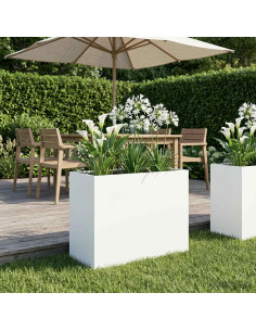 Vaso da giardino Bianco 60 x 30 x 50 cm