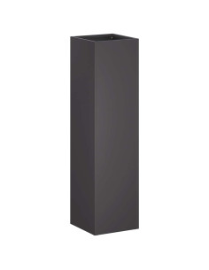 Vaso da giardino Nero 20 x 20 x 75 cm Acciaio laminato a freddo 2