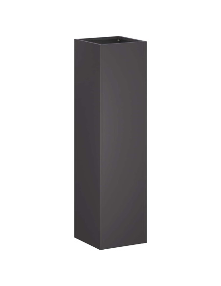 Vaso da giardino Nero 20 x 20 x 75 cm Acciaio laminato a freddo