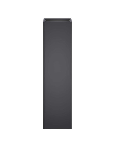 Vaso da giardino Nero 20 x 20 x 75 cm Acciaio laminato a freddo