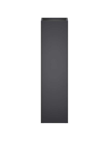 Vaso da giardino Nero 20 x 20 x 75 cm Acciaio laminato a freddo