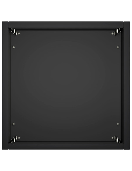 Vaso da giardino Nero 20 x 20 x 75 cm Acciaio laminato a freddo