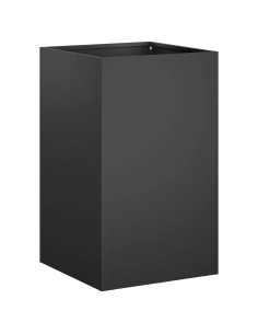 Vaso da giardino Nero 30 x 30 x 50 cm Acciaio laminato a freddo 2