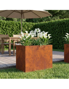 Vaso da giardino Ruggine 50 x 40 x 50 cm Acciaio Corten