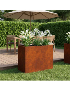 Vaso da giardino Ruggine 60 x 30 x 40 cm Acciaio Corten