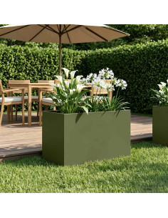 Vaso da giardino Verde Oliva 60 x 40 x 40 cm