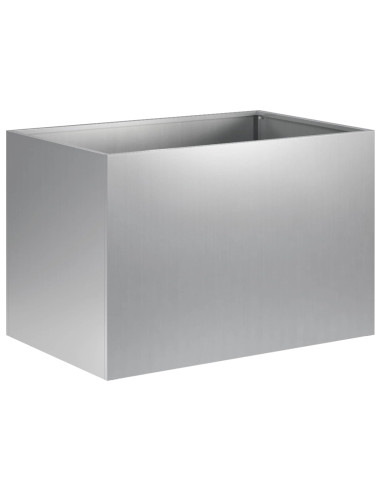 Vaso da giardino 2 pz Argento 50 x 40 x 40 cm Acciaio zincato