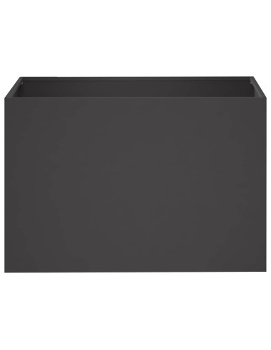 Vaso da giardino 2 pz Nero 50 x 40 x 40 cm