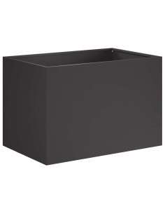 Vaso da giardino Nero 50 x 40 x 40 cm Acciaio laminato a freddo 2
