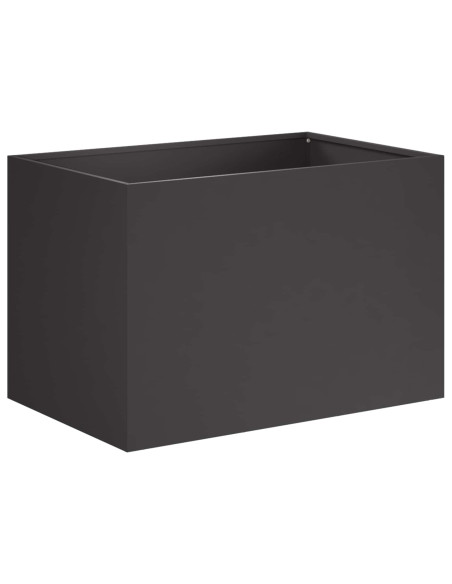 Vaso da giardino Nero 50 x 40 x 40 cm Acciaio laminato a freddo