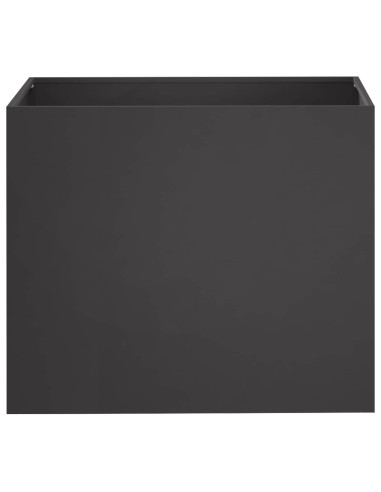 Vaso da giardino Nero 60 x 40 x 50 cm Acciaio laminato a freddo