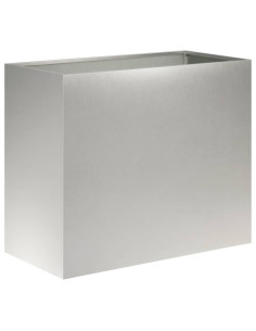 Vaso da giardino Argento 60 x 30 x 50 cm Acciaio Inox 2