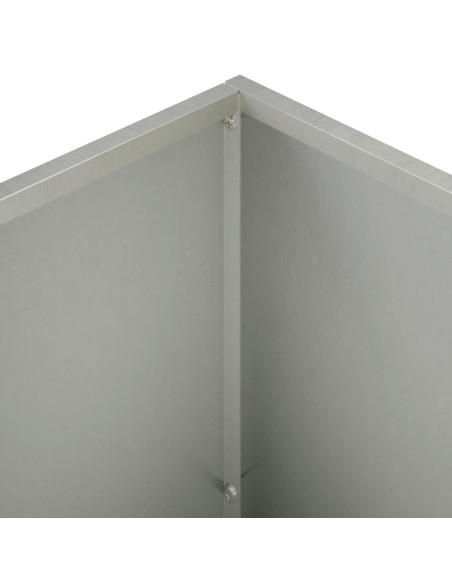 Vaso da giardino Argento 60 x 30 x 50 cm Acciaio Inox