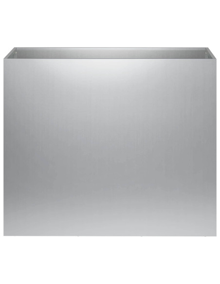 Vaso da giardino 2 pz Argento 60 x 30 x 40 cm Acciaio zincato