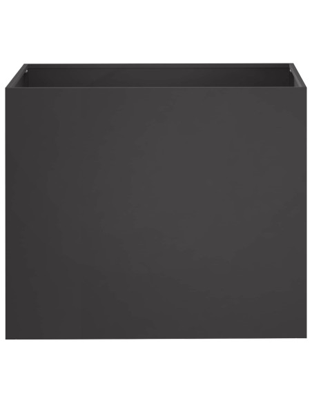 Vaso da giardino Nero 50 x 40 x 50 cm Acciaio laminato a freddo