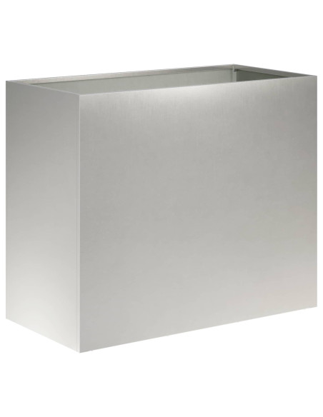 Vaso da giardino 2 pz Argento 60 x 30 x 50 cm Acciaio Inox