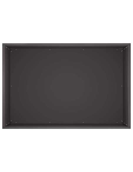 Vaso da giardino Nero 50 x 40 x 50 cm Acciaio laminato a freddo