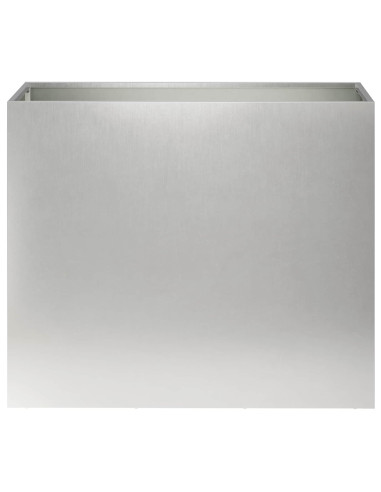 Vaso da giardino 2 pz Argento 60 x 30 x 50 cm Acciaio Inox