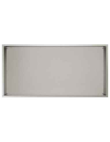 Vaso da giardino 2 pz Argento 60 x 30 x 50 cm Acciaio Inox