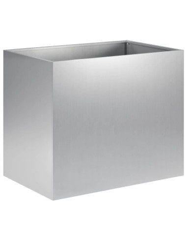 Vaso da giardino 2 pz Argento 50 x 40 x 50 cm Acciaio zincato