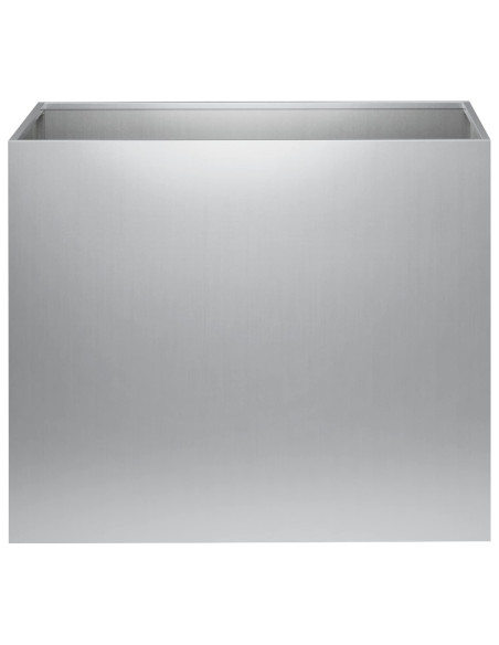 Vaso da giardino 2 pz Argento 50 x 40 x 50 cm Acciaio zincato