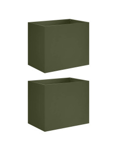Vaso da giardino 2 pz Verde Oliva 50 x 40 x 50 cm 2