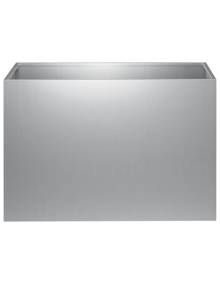 Vaso da giardino 2 pz Argento 60 x 40 x 40 cm Acciaio zincato