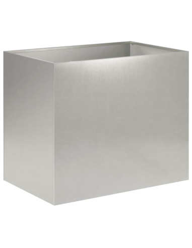Vaso da giardino 2 pz Argento 50 x 40 x 50 cm Acciaio Inox
