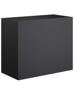 Vaso da giardino Nero 60 x 30 x 50 cm Acciaio laminato a freddo 2