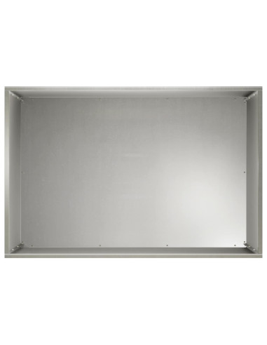 Vaso da giardino 2 pz Argento 50 x 40 x 50 cm Acciaio Inox