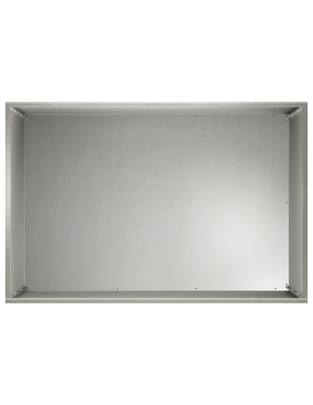 Vaso da giardino 2 pz Argento 50 x 40 x 50 cm Acciaio Inox