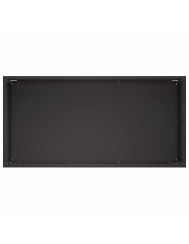 Vaso da giardino Nero 60 x 30 x 50 cm Acciaio laminato a freddo
