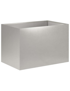 Vaso da giardino Argento 60 x 40 x 40 cm Acciaio Inox 2