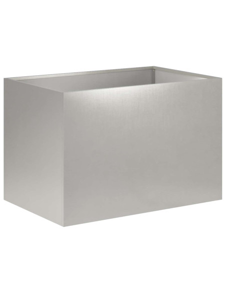 Vaso da giardino Argento 60 x 40 x 40 cm Acciaio Inox